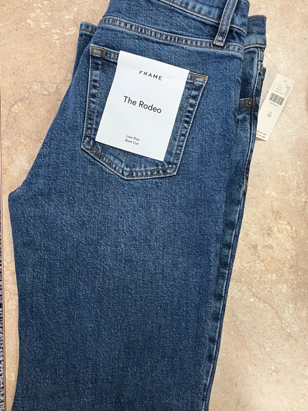NEW Frame Denim The Rodeo Low Rise Bootcut Jeans - Dark Indigo Blue